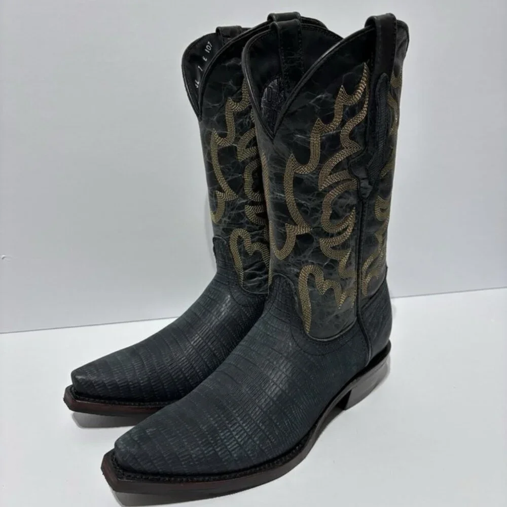 Dingo Men’s The Duke Navy Leather Western Boots, Size 7 D